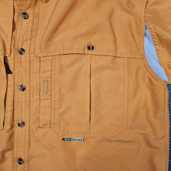 Drake Waterfowl Fishing Shirt Medium Wingshooter Flyweight Outdoors Vented Hiviz - Picture 2 of 16